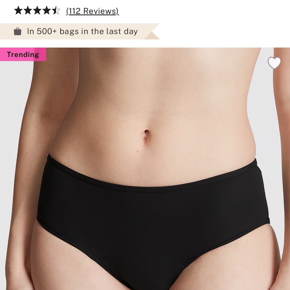 PINK Victoria's Secret Black period panty - Picture 2 of 3